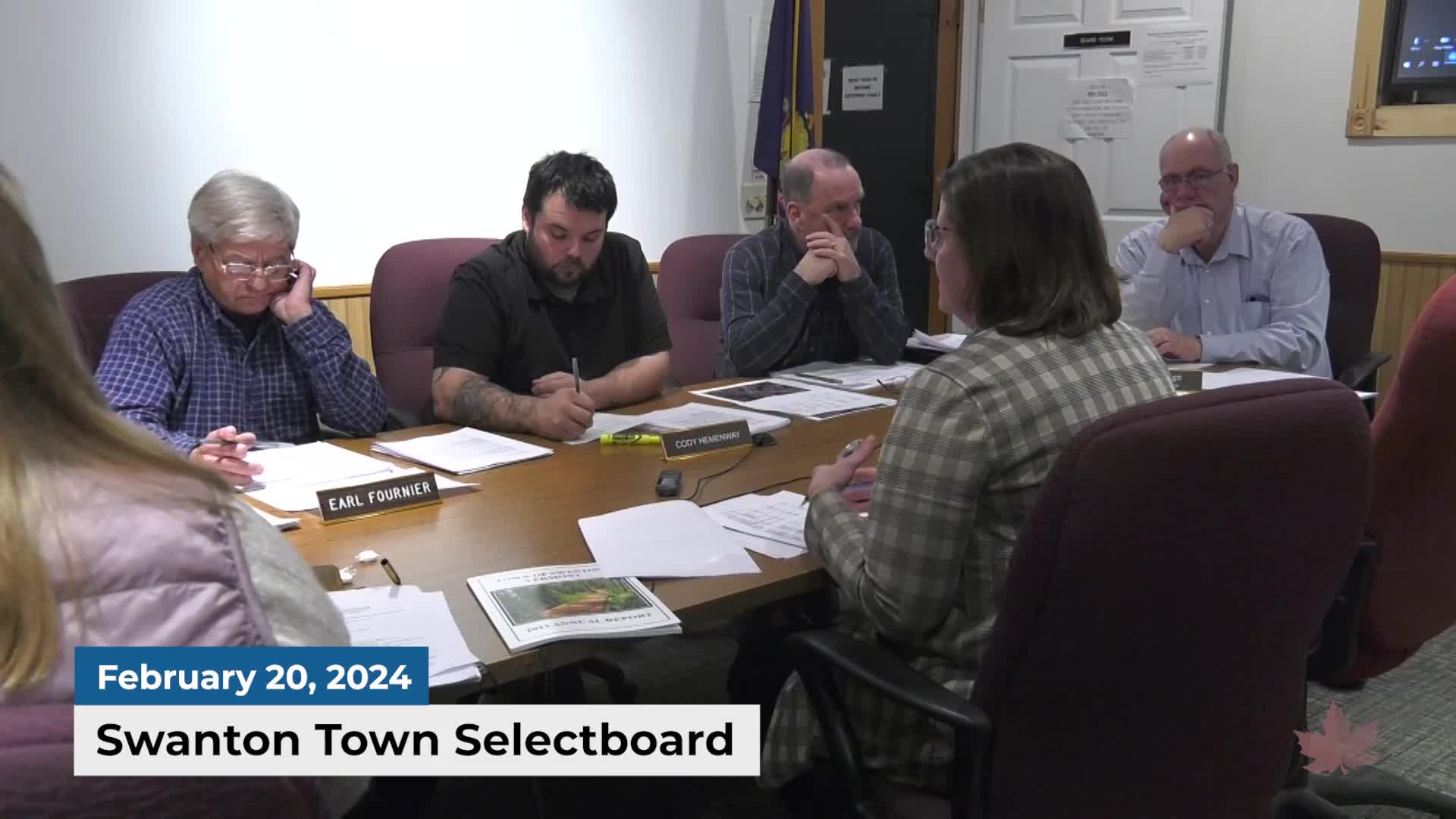 Thumbnail image for Swanton Selectboard | 2/20