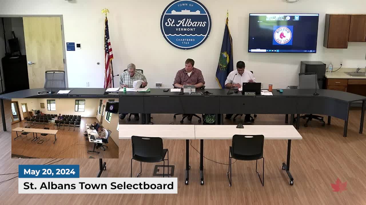 Thumbnail image for St Albans Town Selectboard 5/20
