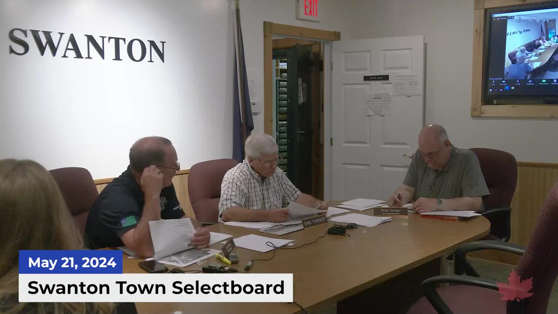 Thumbnail image for Swanton Town Selectboard | 05/21/2024