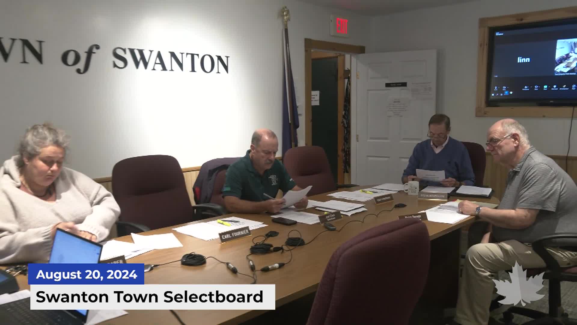 Thumbnail image for Swanton Town Selectboard | 08/20/2024