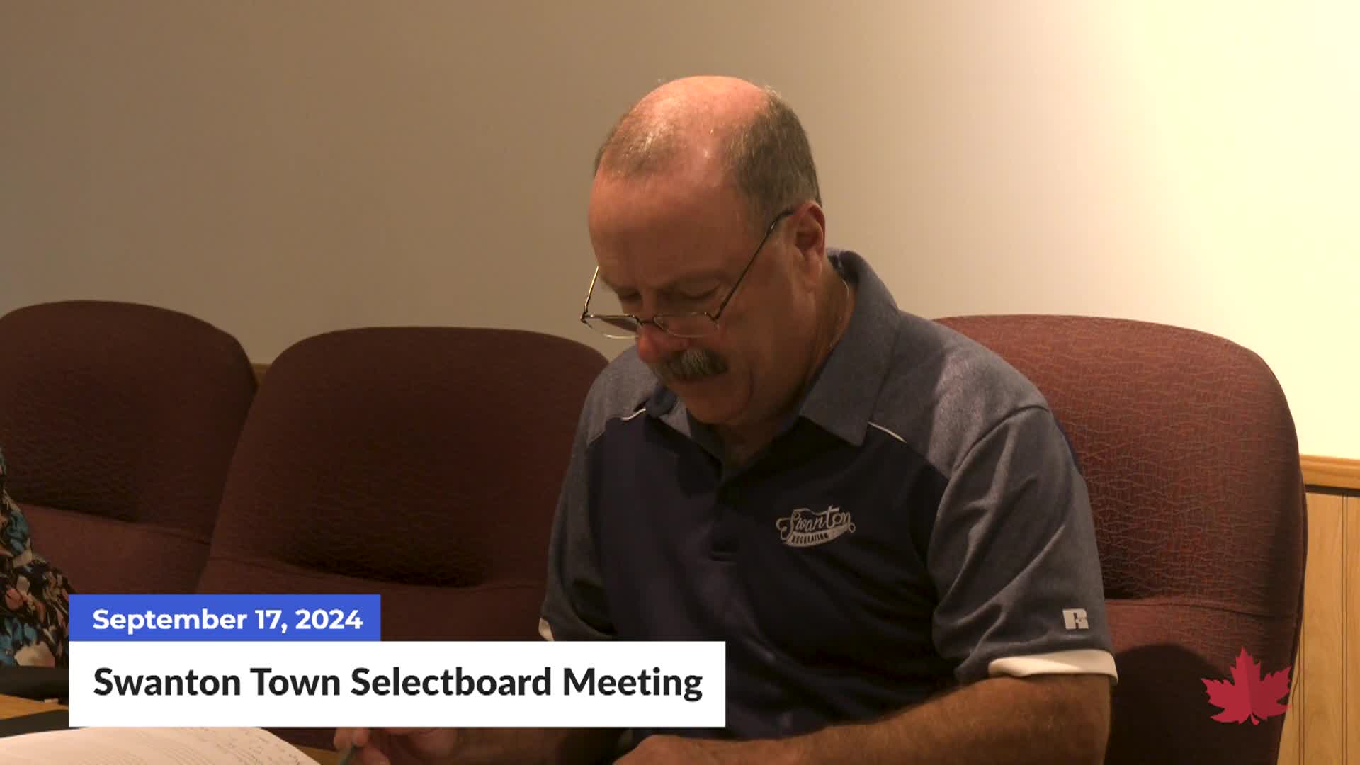 Thumbnail image for Swanton Town Selectboard Meeting | 09/17/2024