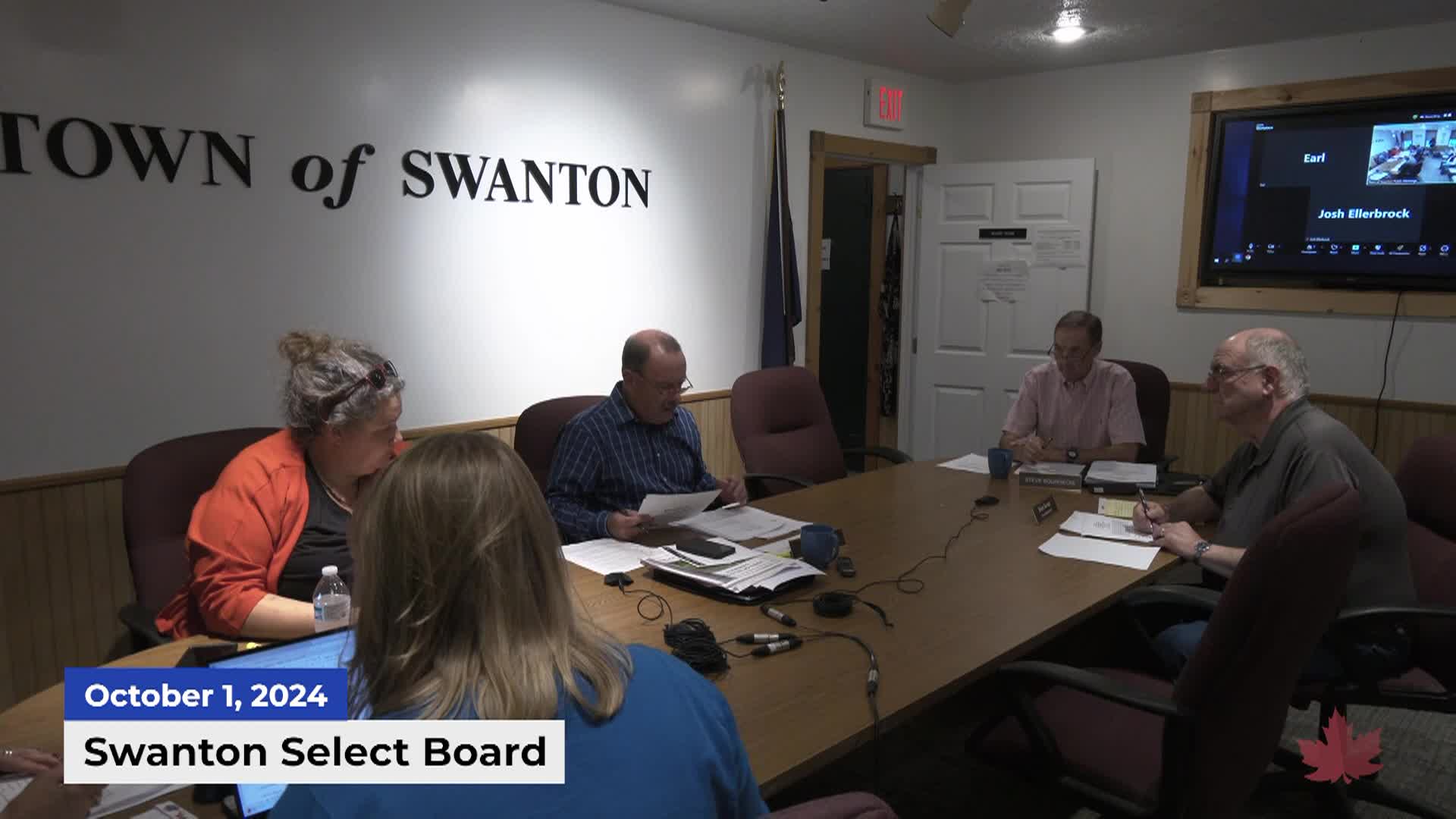 Thumbnail image for Swanton Town Selectboard | 10/01/2024