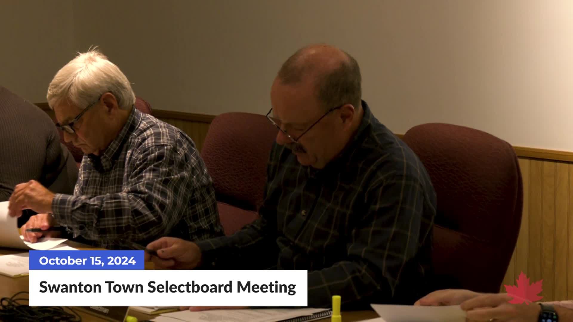 Thumbnail image for Swanton Town Selectboard | 10/15/2024