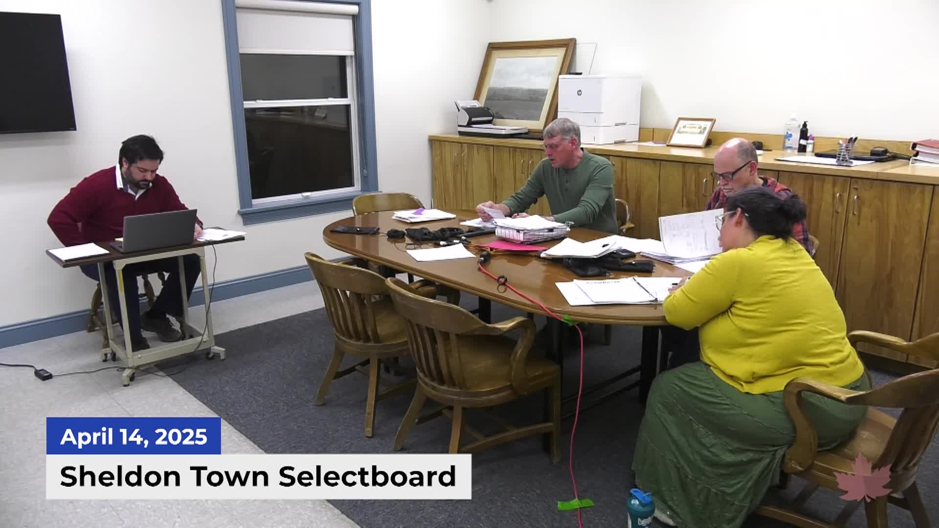 Thumbnail image for Sheldon Town Selectboard 4/14