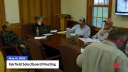 Navigate to Fairfield Selectboard 5/14