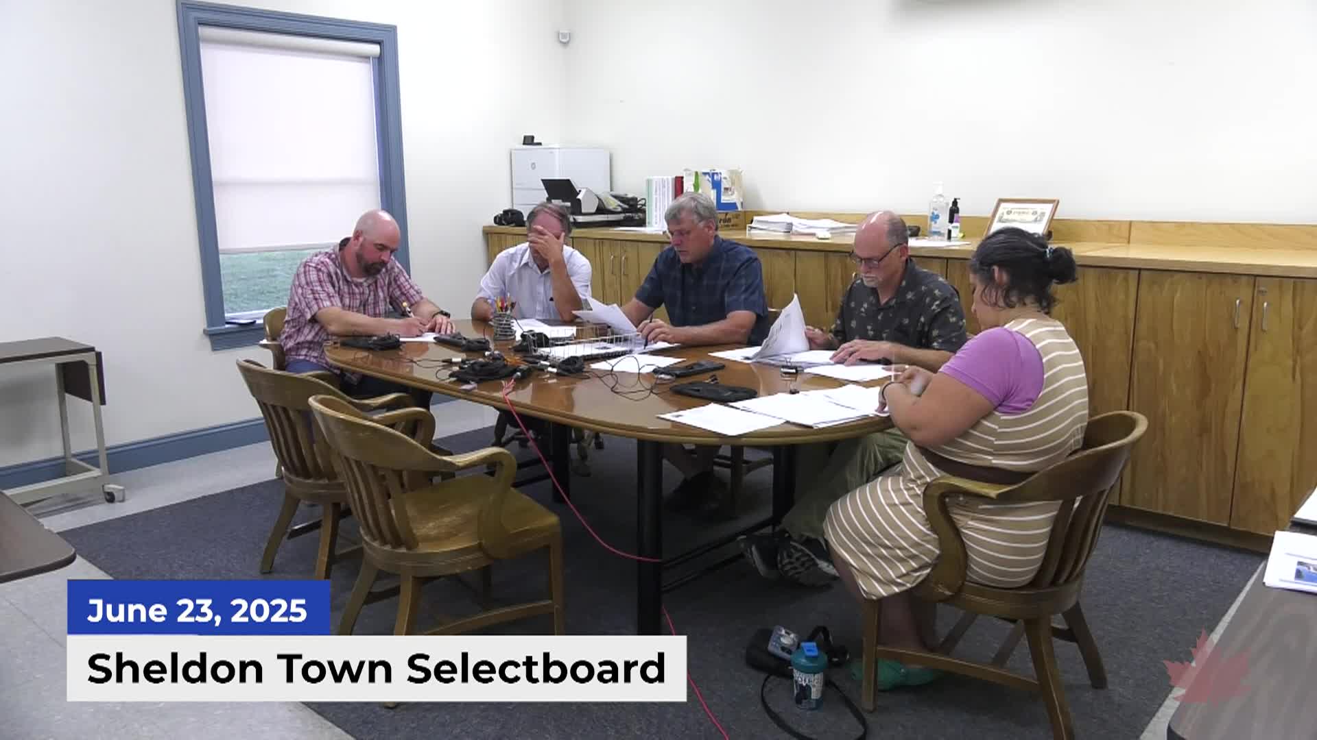 Thumbnail image for Sheldon Town Selectboard 6/23