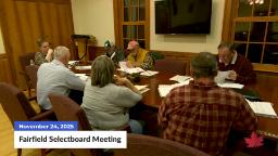 Navigate to Fairfield Selectboard 11/24
