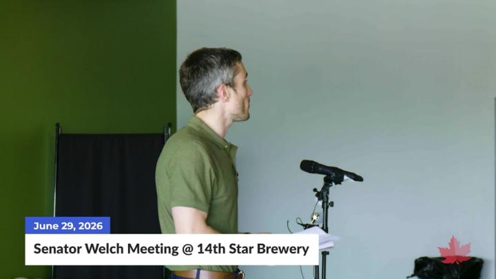 Thumbnail image for Common Grounds with Senator Welch at 14th Star Brewery | 06/29/2026