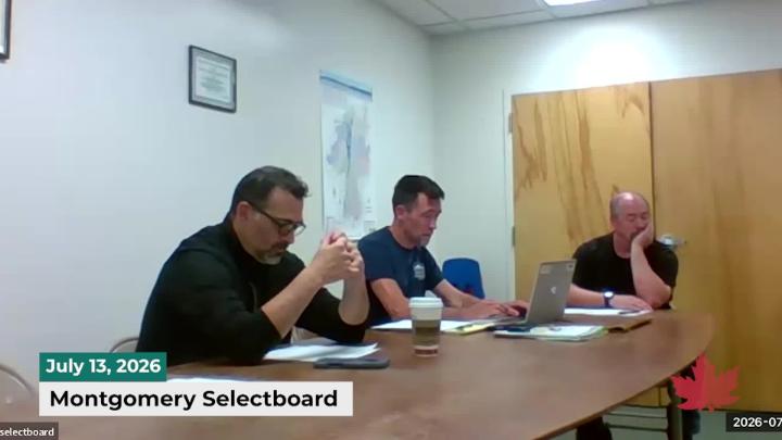 Thumbnail image for Montgomery Selectboard Special Meeting | 07/13/2026