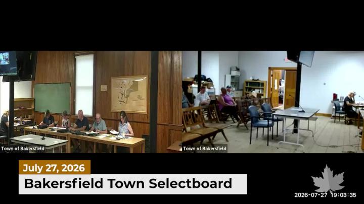 Thumbnail image for Bakersfield Selectboard | 07/27/2026